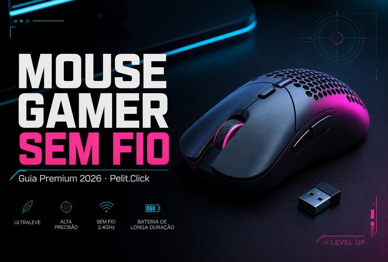 Melhor Mouse Gamer Sem Fio em 2026: Guia Premium de Peso, Sensor e Latência